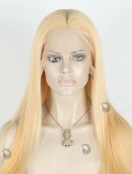 In Stock Brazilian Virgin Hair 18" Straight Color 24# Lace Front Wig MLF-04029-5695
