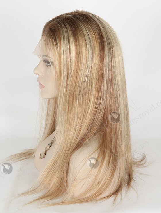 In Stock Brazilian Virgin Hair 18" Straight Color T9/22# with 9# Highlights Full Lace Wig FLW-04253-5409