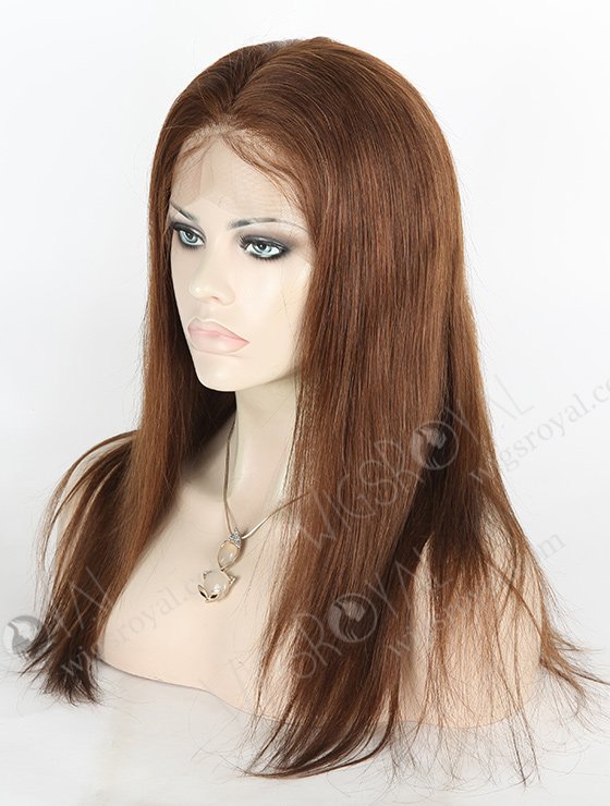 In Stock Brazilian Virgin Hair 16" Straight Color 4# Full Lace Wig FLW-04259-5369