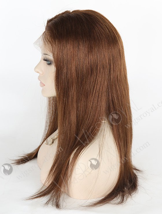 In Stock Brazilian Virgin Hair 16" Straight Color 4# Full Lace Wig FLW-04259-5370