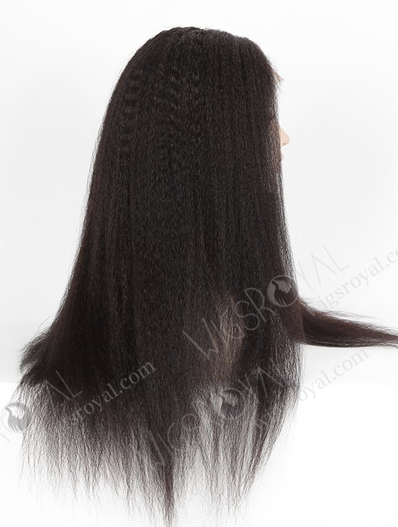 In Stock Indian Remy Hair 22" Kinky Straight #1B Color 360 Lace Wig 360LW-01030-5453
