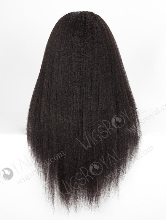 In Stock Indian Remy Hair 22" Kinky Straight #1B Color 360 Lace Wig 360LW-01030-5454