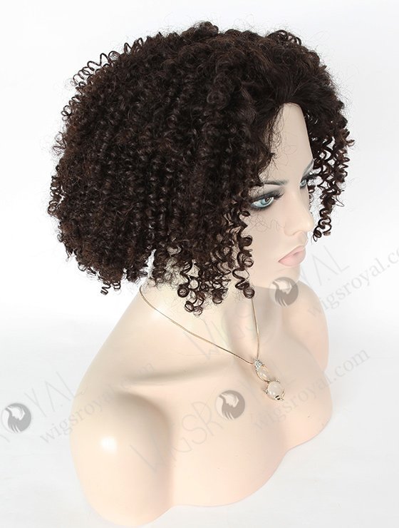 In Stock Brazilian Virgin Hair 16" tight spiral curl Natural Color Silk Top Glueless Wig GL-04049-5812