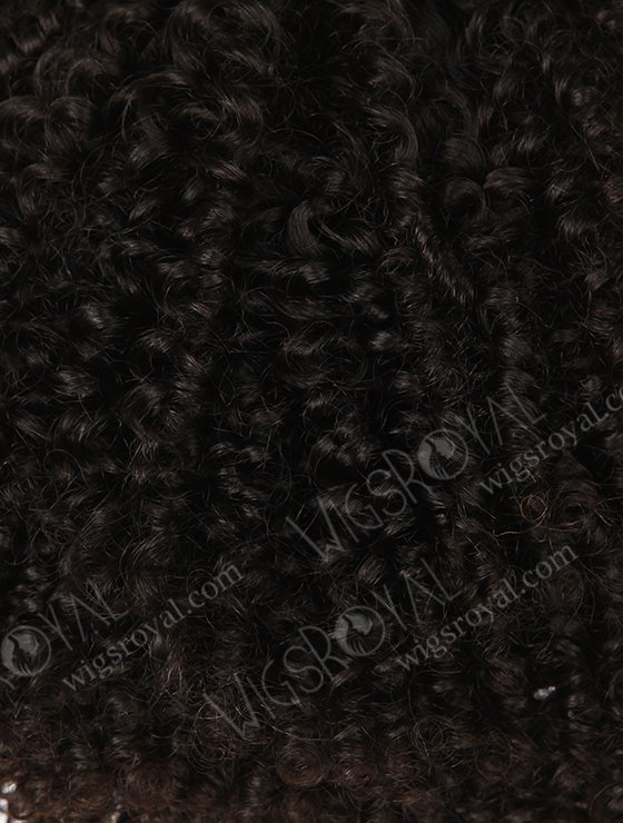 In Stock Brazilian Virgin Hair 16" tight spiral curl Natural Color Silk Top Glueless Wig GL-04049-5816