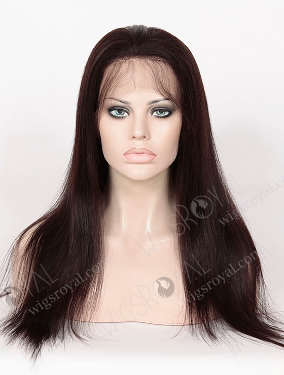 In Stock Brazilian Virgin Hair 18" Straight Natural Color Full Lace Wig FLW-04046-6167