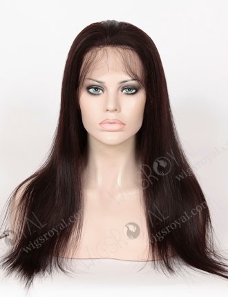 In Stock Brazilian Virgin Hair 18" Straight Natural Color Full Lace Wig FLW-04046