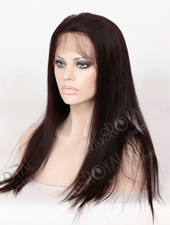 In Stock Brazilian Virgin Hair 18" Straight Natural Color Full Lace Wig FLW-04046-6169