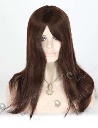 In Stock European Virgin Hair 16" Straight 2/3# Evenly Blended Silk Top Glueless Wig GL-08037