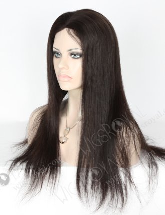 In Stock Brazilian Virgin Hair 20" Straight Natural Color Silk Top Glueless Wig GL-04037