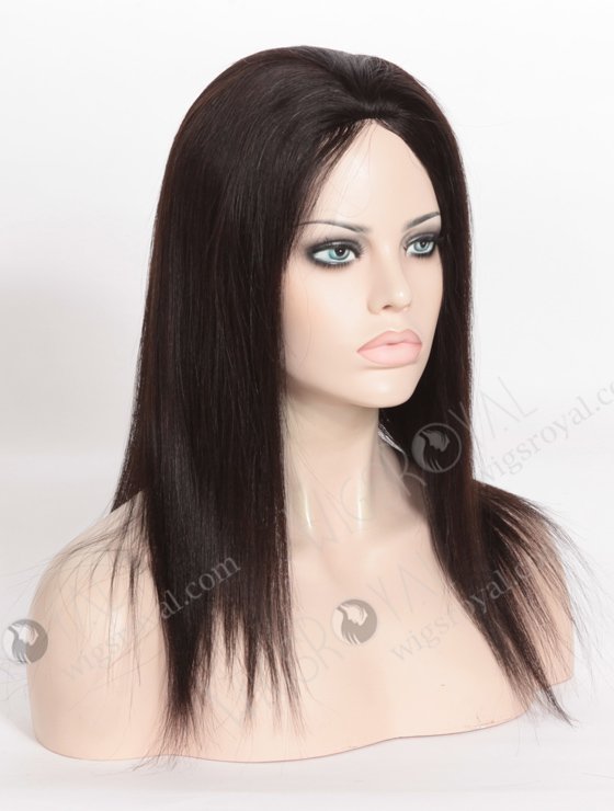 In Stock Malaysian Virgin Hair 14" Yaki Natural Color Silk Top Glueless Wig GL-03036-6516