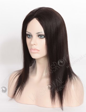 In Stock Malaysian Virgin Hair 14" Yaki Natural Color Silk Top Glueless Wig GL-03036