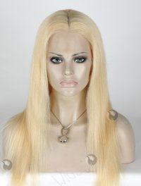 In Stock Indian Remy Hair 18" Straight 613# Color Full Lace Wig FLW-01827
