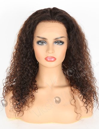 In Stock Brazilian Virgin Hair 18" Water Wave T-Natural Color/6# Full Lace Wig FLW-04239