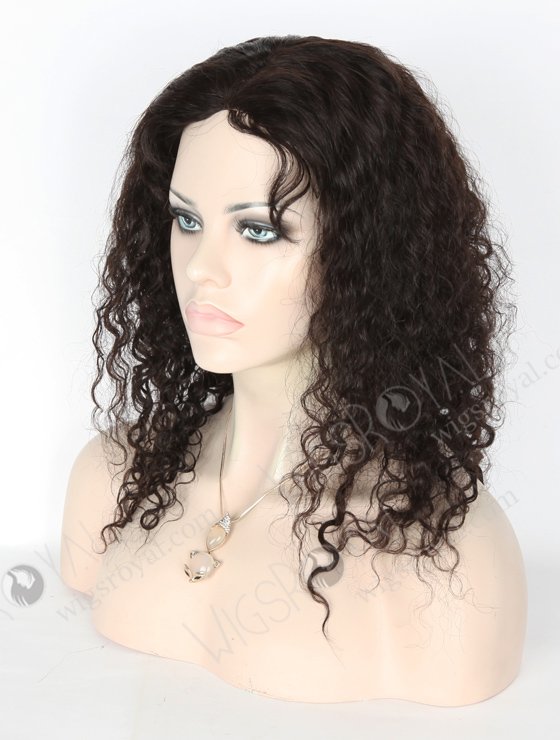 In Stock Brazilian Virgin Hair 16" Molado Curly Natural Color Full Lace Glueless Wig GL-04031-6537