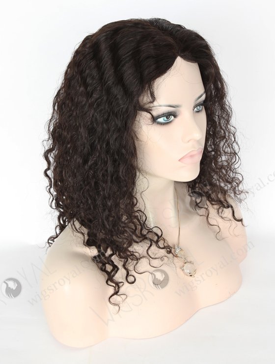 In Stock Brazilian Virgin Hair 16" Molado Curly Natural Color Full Lace Glueless Wig GL-04031-6540