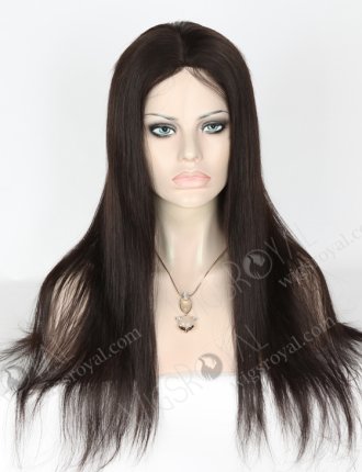 In Stock Brazilian Virgin Hair 20" Straight Natural Color Silk Top Glueless Wig GL-04037