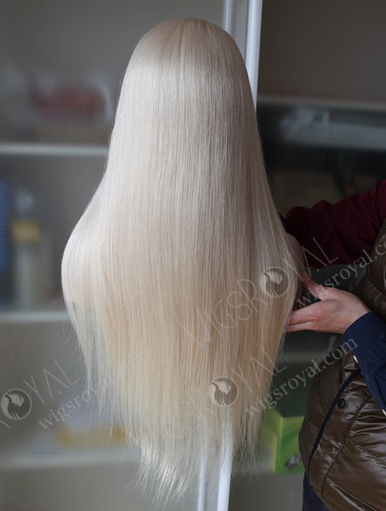 White Human Hair Wig WR-ST-028-6465