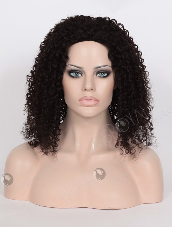 In Stock Brazilian Virgin Hair 18" Tight Curl 10mm Natural Color Full Lace Glueless Wig GL-04042-6556