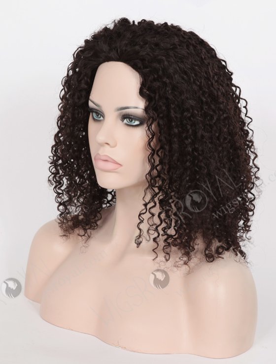 In Stock Brazilian Virgin Hair 18" Tight Curl 10mm Natural Color Full Lace Glueless Wig GL-04042-6557