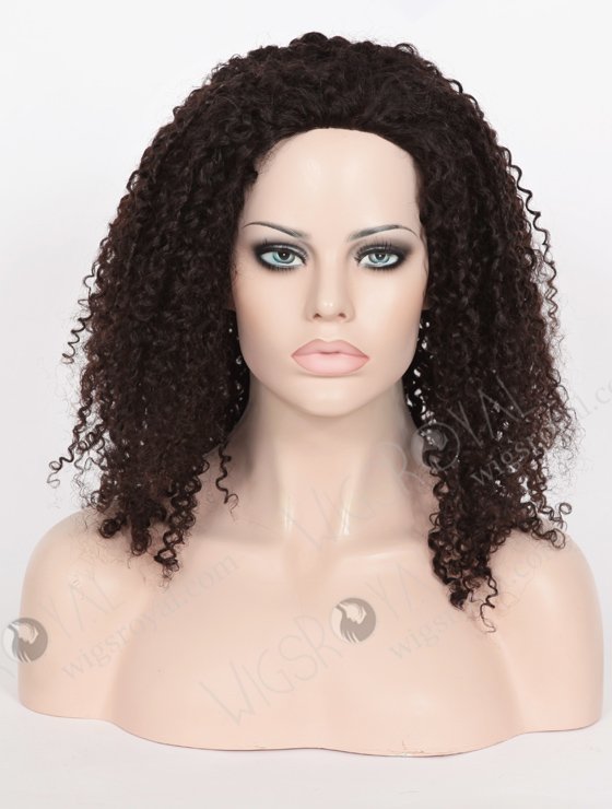 In Stock Brazilian Virgin Hair 18" Tight Curl 8mm Natural Color Full Lace Glueless Wig GL-04043