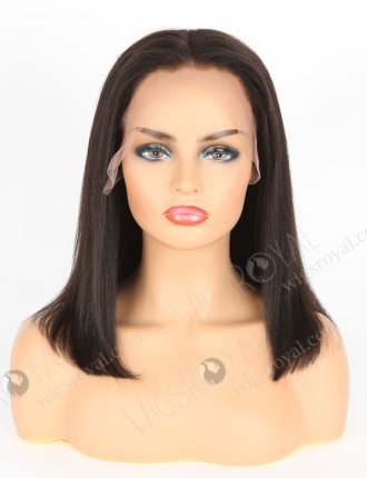 In Stock Indian Remy Hair 14" YK+KS+BOB Natural Color Lace Front Wig MLF-01012