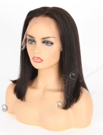 In Stock Indian Remy Hair 14" YK+KS+BOB Natural Color Lace Front Wig MLF-01012