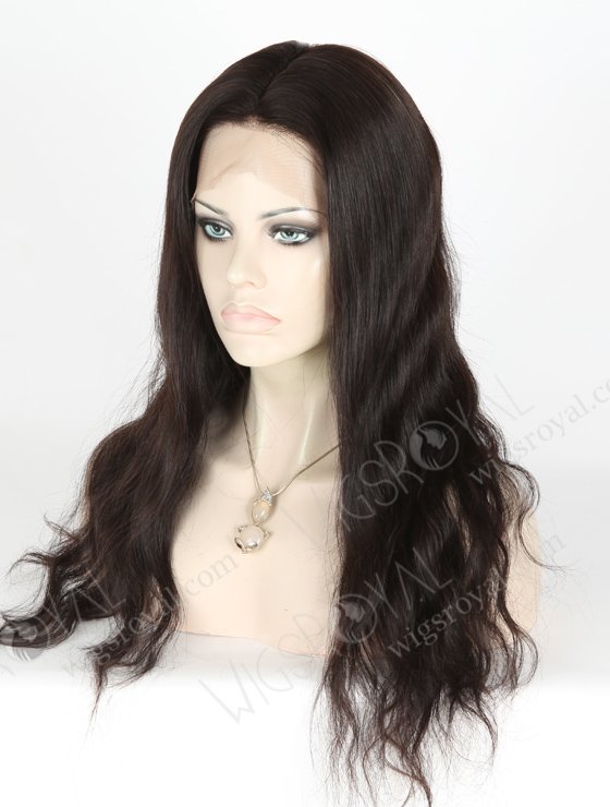 In Stock Indian Remy Hair 20" Natural Straight Natural Color Silk Top Full Lace Wig STW-054-6872