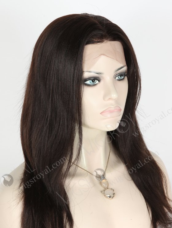 In Stock Indian Remy Hair 14" Light Yaki 1b# Color Lace Front Wig SLF-01046-6838