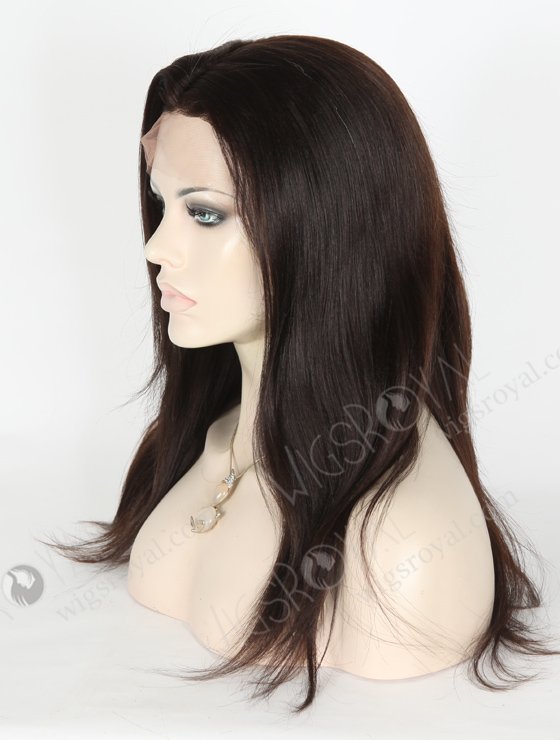 In Stock Indian Remy Hair 14" Light Yaki 1b# Color Lace Front Wig SLF-01046-6839
