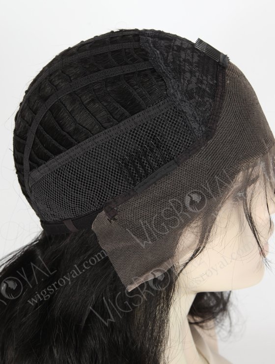 In Stock Indian Remy Hair 18" Very Wavy 25mm 1b# Color Lace Front Wig SLF-01045-6831