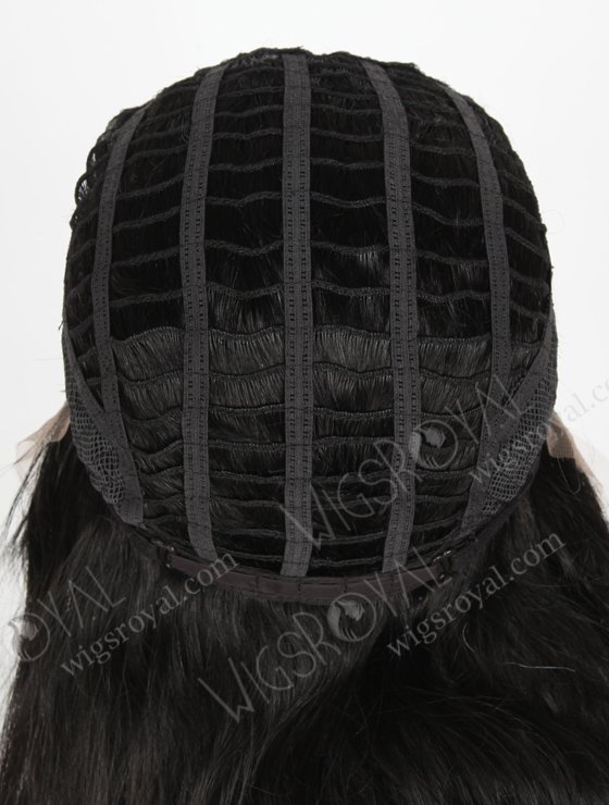 In Stock Indian Remy Hair 18" Natural Wave 1# Color Lace Front Wig SLF-01043-6809