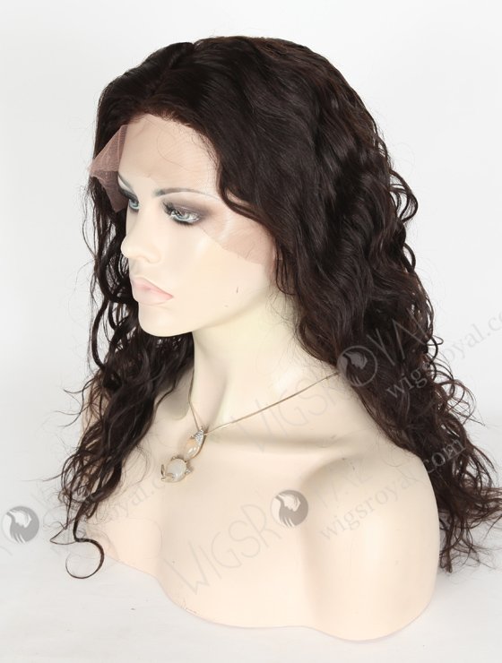 In Stock Indian Remy Hair 18" Very Wavy 25mm 1b# Color Lace Front Wig SLF-01045-6826