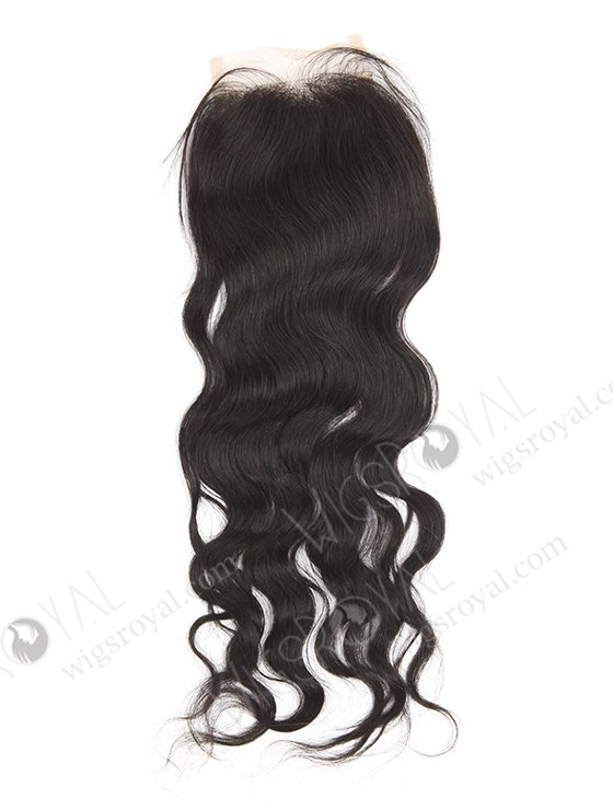 In Stock Indian Remy Hair 16" Natural Wave #1B Color Top Closure STC-102-7224
