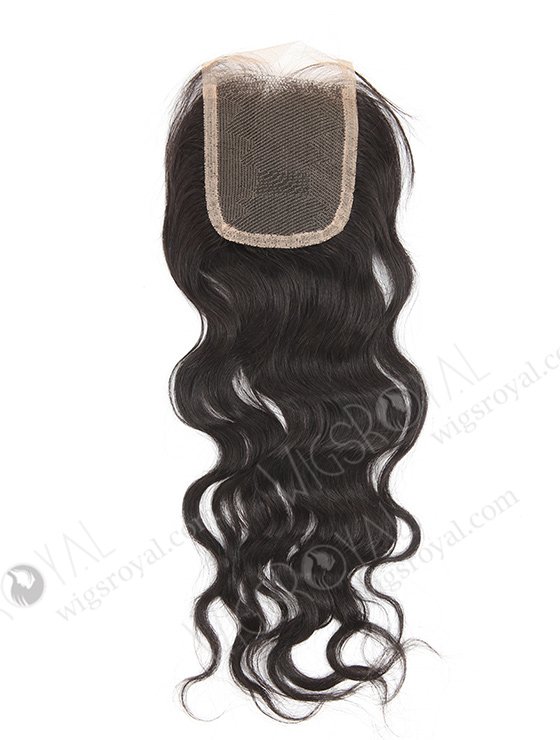 In Stock Indian Remy Hair 16" Natural Wave #1B Color Top Closure STC-102-7223