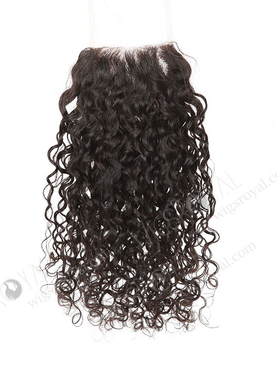 In Stock Indian Remy Hair 14" Loose Pixie Curl Natural Color Top Closure STC-391-6913