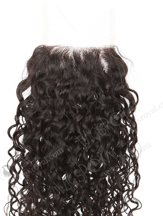 In Stock Indian Remy Hair 14" Loose Pixie Curl Natural Color Top Closure STC-391-6914