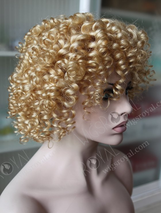 Brazilian Hair Blonde Curly Silk Top Wig WR-ST-036-6965