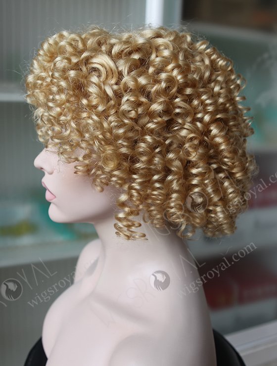 Brazilian Hair Blonde Curly Silk Top Wig WR-ST-036-6966