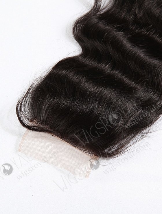 In Stock Indian Remy Hair 14" Natural Wave #1B Color Top Closure STC-42-7219