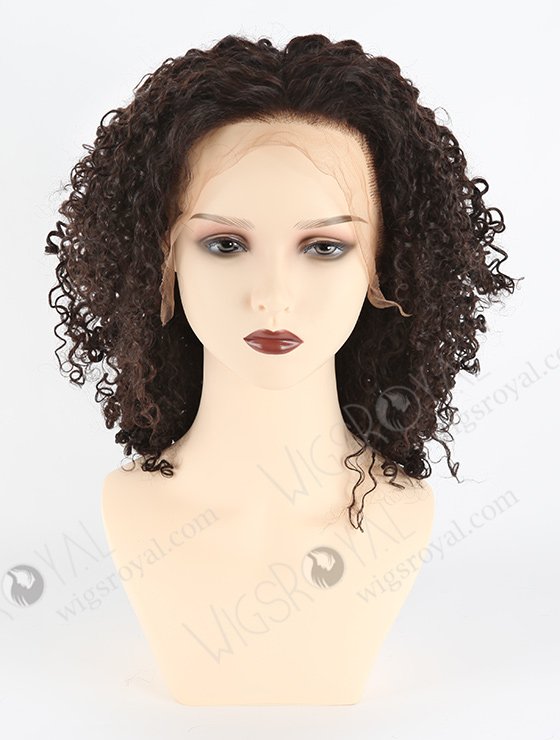 In Stock Indian Remy Hair 12" All One Length Tight Pissy Natural Color Lace Front Wig SLF-01293-6906