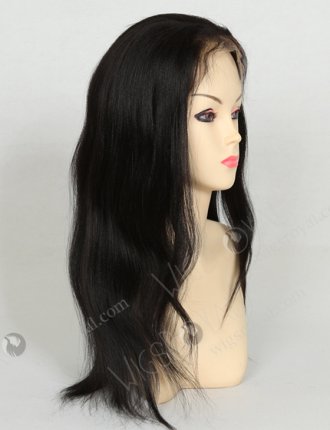 In Stock Indian Remy Hair 18" Yaki 1/1b# Evenly Blended Color Full Lace Wig FLW-01404