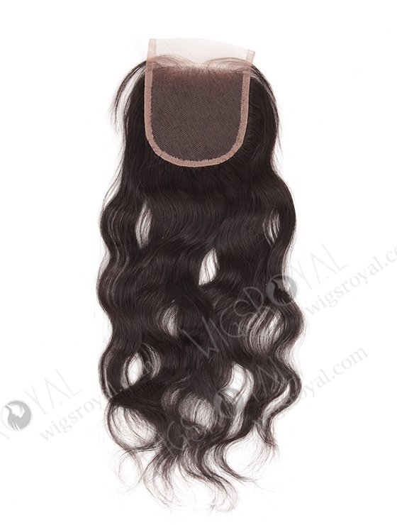 In Stock Indian Remy Hair 16" Natural Wave Natural Color Top Closure STC-03-7205