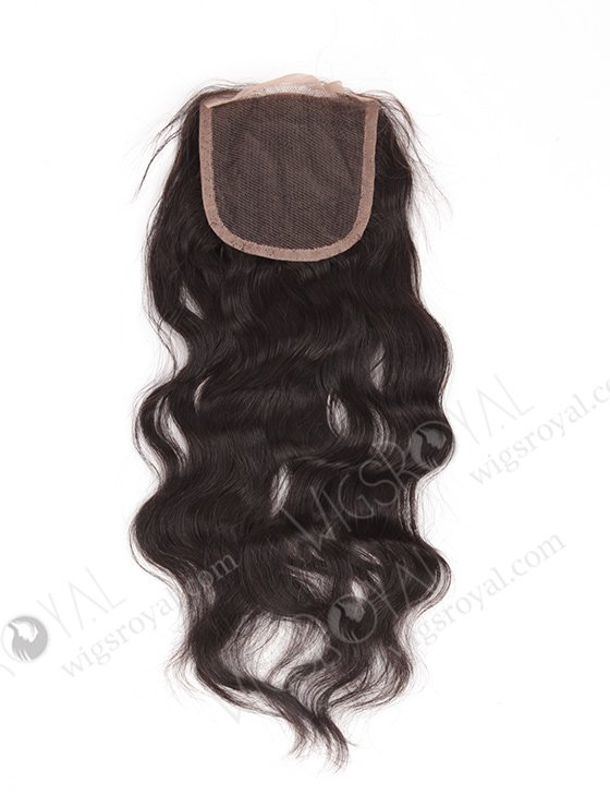 In Stock Indian Remy Hair 14" Natural Wave Natural Color Top Closure STC-02