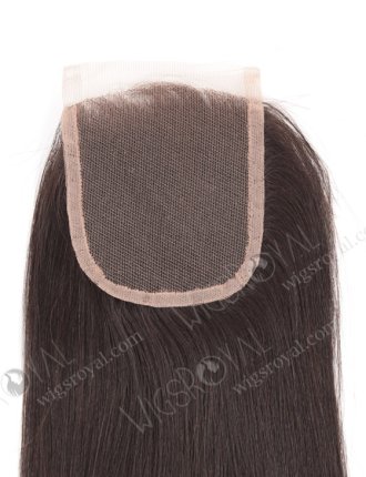 In Stock Indian Remy Hair 14" Yaki Straight Natural Color Top Closure STC-308