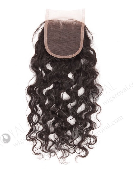 In Stock Indian Remy Hair 14" Natural Curly Natural Color Top Closure STC-274-7540