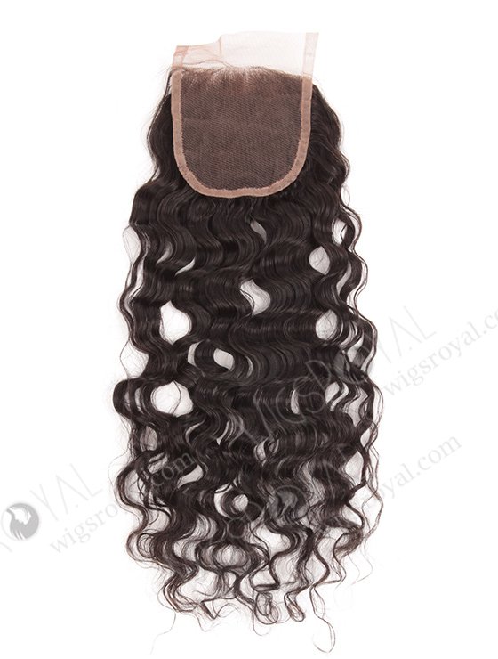 In Stock Indian Remy Hair 16" Natural Curly Natural Color Top Closure STC-277-7547