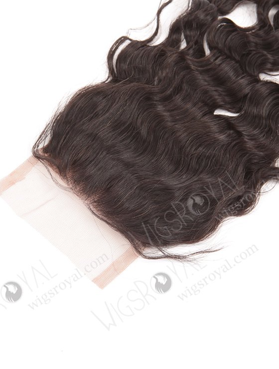 In Stock Indian Remy Hair 16" Natural Curly Natural Color Top Closure STC-277-7548