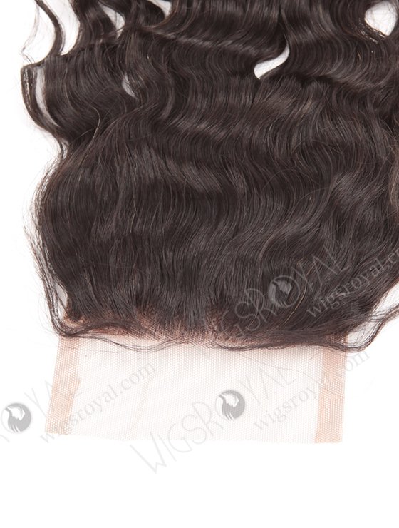 In Stock Indian Remy Hair 16" Natural Curly Natural Color Top Closure STC-277-7549