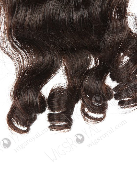 In Stock Indian Remy Hair 16" Big Curl Natural Color Top Closure STC-384-7581