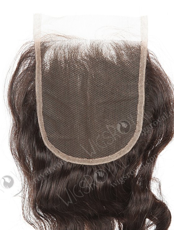 In Stock Indian Remy Hair 16" Big Curl Natural Color Top Closure STC-384-7583